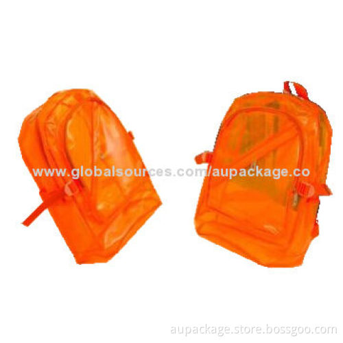 Clear PVC Backpack Bag, Fashionable Design, Customized Sizes, Materials and Shapes Accepted